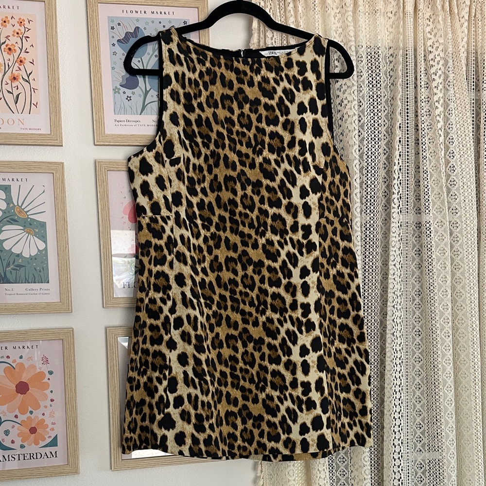 Zara Animal Print Sleeveless Dress